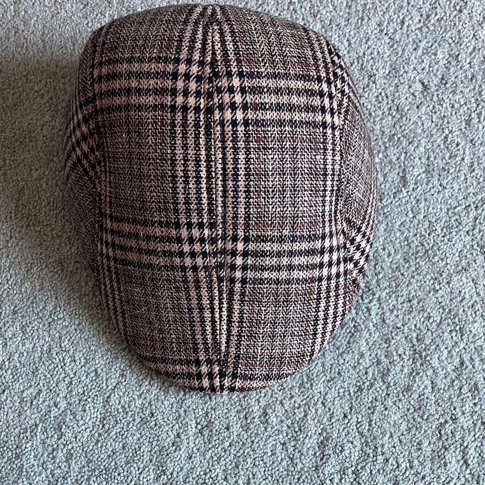 Source Unknown Plaid Newsboy Cap